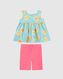 Conjunto Menina Bata Estampada Em Algodão Malwee Kids