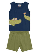 Conjunto Menino Em Malha E Moletinho Brandili